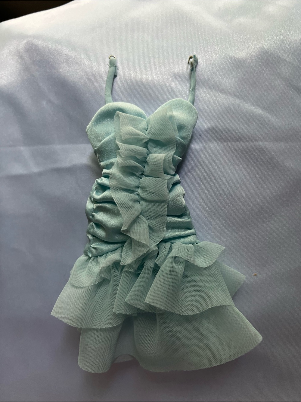 Barbie Light Aqua Ruffled Chiffon Dress